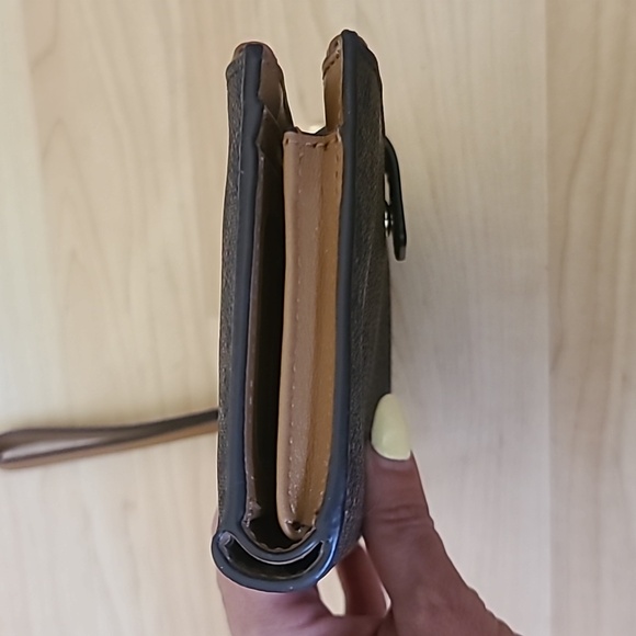 NWOT Michael Kors Jet Set Signature MK Logo Brown Double Zip Wristlet/Wallet - Picture 6 of 11